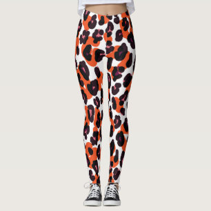 Legging Padrão Colorido do Leopardo: Design sem costura.