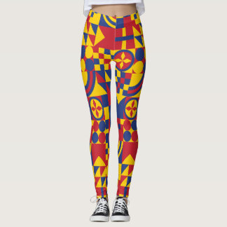 Legging Padrão Colorido do Sinalizador Colômbia