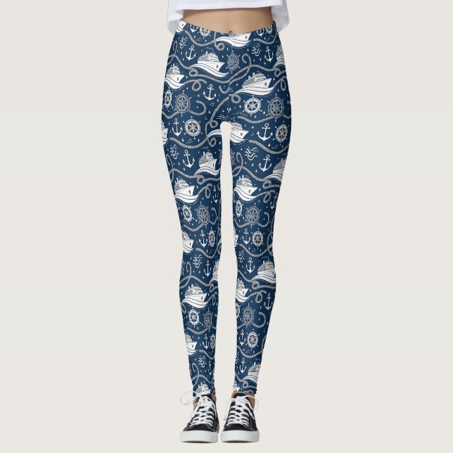 Legging Padrão contínuo de cruzeiro náutico (Frente)