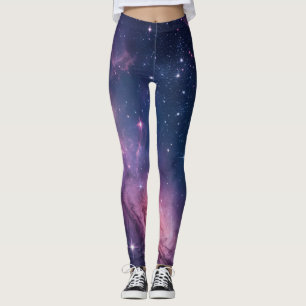 Legging Padrão contínuo de nebulosa cósmica para impressão