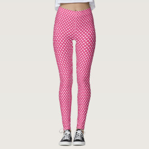 Legging Padrão Coração Rosa-Bonito