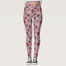 Legging Padrão Correto Floral e Rosa