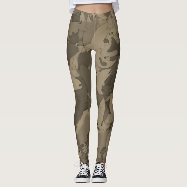 Legging Padrão da Camouflagem de Pesca de Sépia Country Gi (Frente)