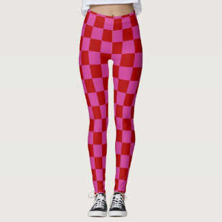 Legging Padrão da Desktop Board Verificada com vermelho + 
