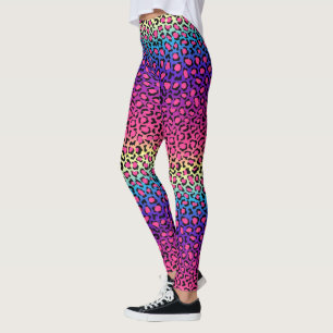 Legging Padrão da pele do leopardo colorida