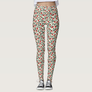 Legging Padrão da vinha de morango