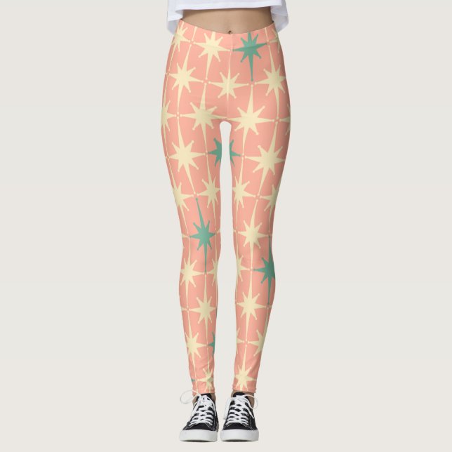 Legging Padrão das estrelas modernas do século médio - cor (Frente)