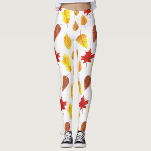 Legging Padrão das folhas de outono