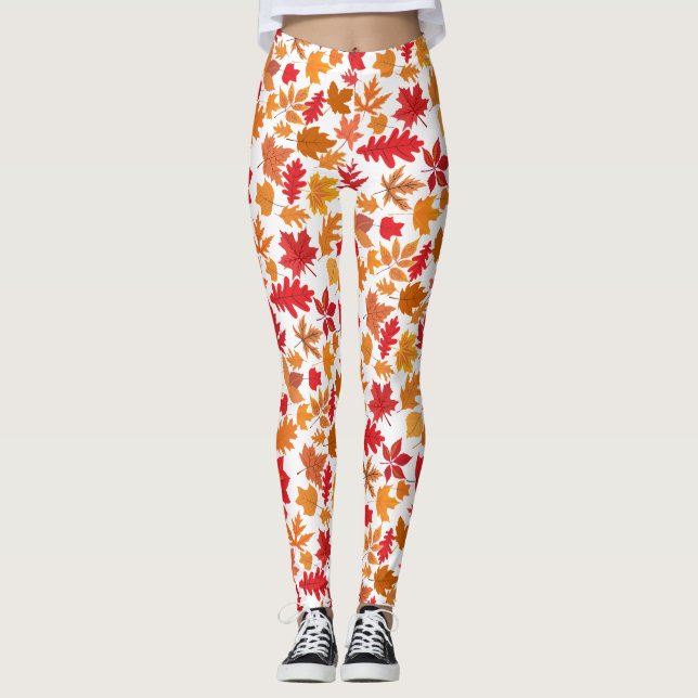 Legging Padrão das folhas do outono 02 Não BG (Frente)