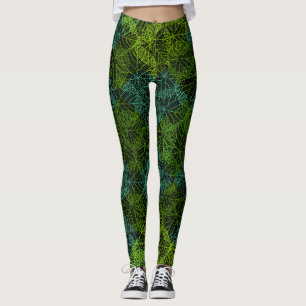 Legging Padrão das plantas.11b Preto BG