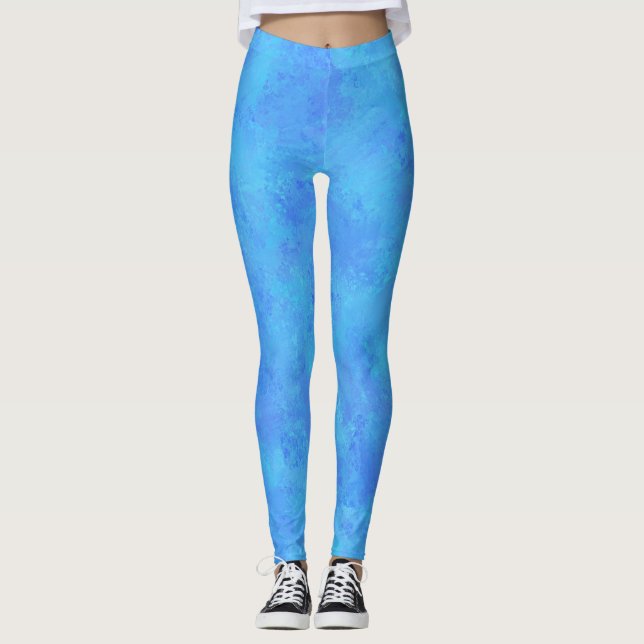 Legging Padrão de Abstrato azul (Frente)