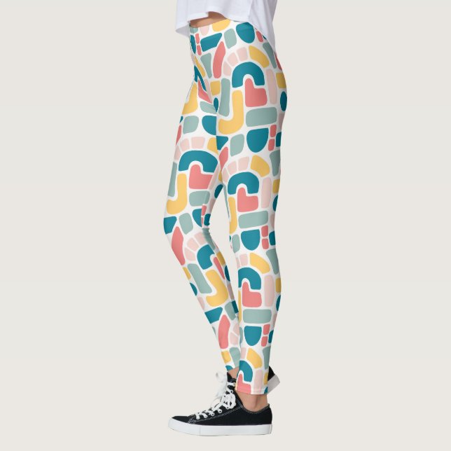 Legging Padrão de Abstrato colorida (Esquerda)