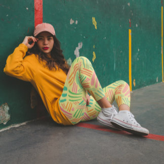 Legging Padrão de abstrato colorida