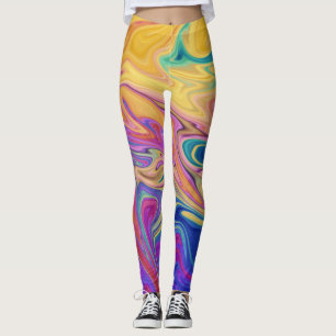 Legging Padrão de abstrato colorida