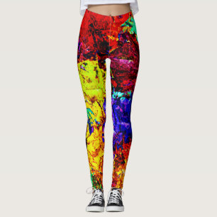 Legging Padrão de Abstrato colorida impressionante