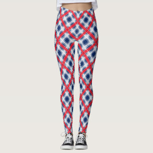 Legging Padrão de abstrato com linha de xadrez sem costur
