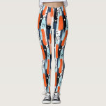 Legging Padrão de Abstrato de Traços de Laranja Azul<br><div class="desc">Faça uma declaração ousada com as leggings de padrão Abstrato de pincéis laranja azuis. Apresentando uma mistura dinâmica de tons azuis e laranja num design de bruxaria artístico, essas leggings oferecem estilo e conforto. Perfeitos para yoga, correndo ou visto casual, eles oferecem flexibilidade e um ajustado lisonjeiro. Quer esteja a...</div>