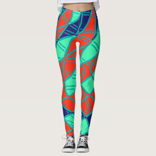 Legging Padrão de abstrato multicor "Ratti_Creative_Arts"