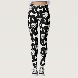 Legging Padrão de Academia Leopardo