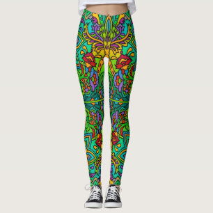 Legging Padrão de Água Oriental V + suas ideias
