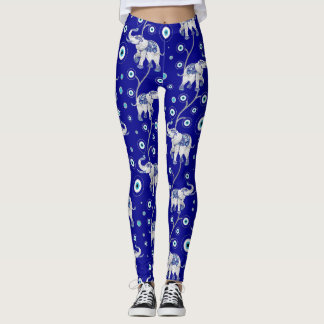 Legging Padrão de amuleto de sorte do elemento-olho Mau