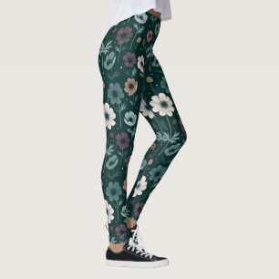 Legging Padrão de Anemone Encantador