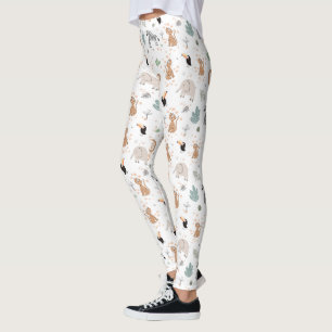 Legging Padrão de Animais da Floresta Tropical Selva