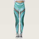 Legging Padrão de Aquarela de Geodo Agate - Azul Verde Aqu<br><div class="desc">Na moda e leggings contemporâneas com o padrão geode da tendência agate. Esta design de aquarela apresenta agato de semirprecioso; uma pedra única com lindas faixas naturais conhecidas pelas suas propriedades de proteção espiritual e cicatrização. O design tem uma paleta colorida de azul, aqua, turquesa, bronze de cobre e cinzas...</div>