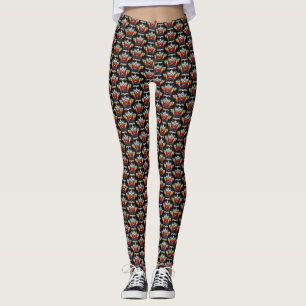 Legging Padrão de Aranha Adorável de Outono com Chapéu de 