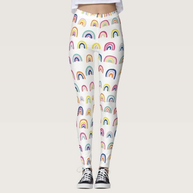Legging Padrão de arco-íris (Frente)