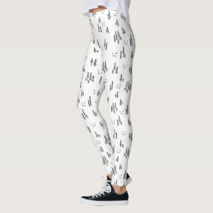 Legging Padrão de Arte da Linha da Floresta