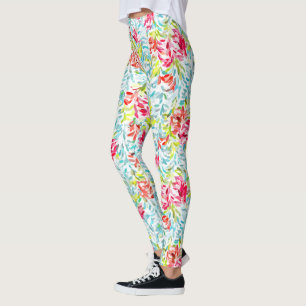 Legging Padrão de Arte de Pintura de Verão Funky