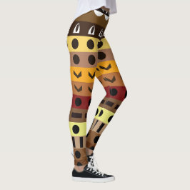 Legging Padrão de Arte Deco Tribal Colorida