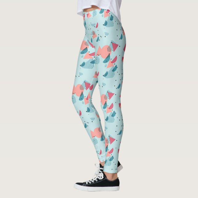Legging Padrão de Arte Geométrica de Abstrato de Hip Moder (Esquerda)