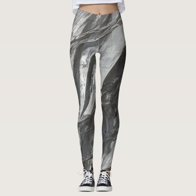 Legging padrão de arte moderna abstrato (Frente)