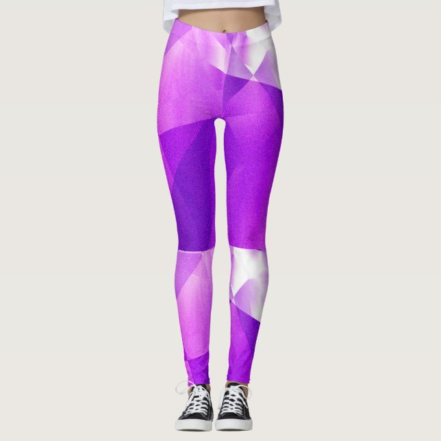Legging Padrão de arte moderna digital abstrato (Frente)