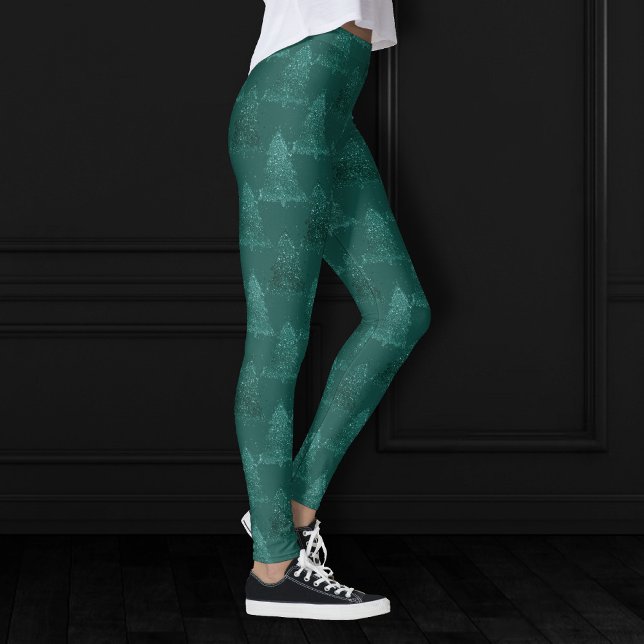 Legging Padrão de árvore clássica | Bold Kelly Green Natal (Criador carregado)