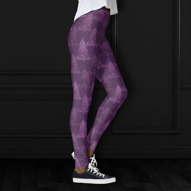 Legging Padrão de Árvore Moody | Pró Profundo de Natal Rox (Criador carregado)