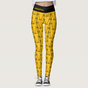 Legging Padrão de Árvores de Coco de Silhouette Moderna An