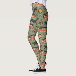 Legging Padrão de Aventuras de Camp Motodoméstico