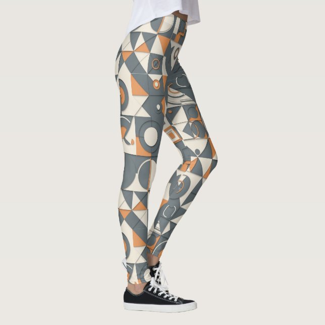 Legging Padrão de azulejos moderno fofo (Direita)