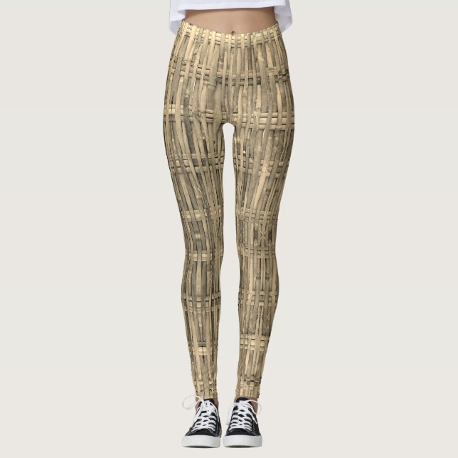 Legging Padrão de bambu tecido (Frente)