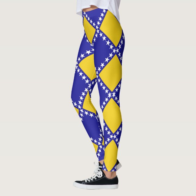 Legging Padrão de bandeira da Bósnia (Esquerda)
