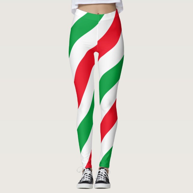 Legging Padrão de bandeira da Itália (Frente)