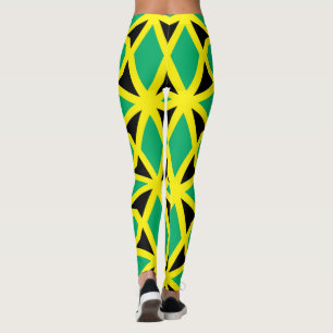 Legging padrão de bandeira da Jamaica
