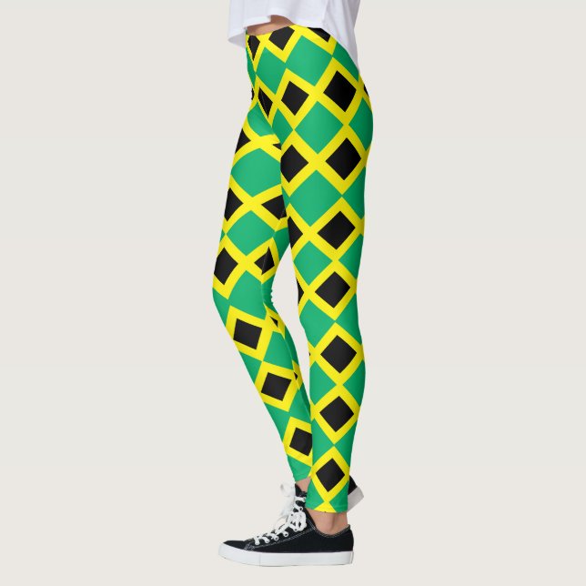 Legging padrão de bandeira da Jamaica (Esquerda)
