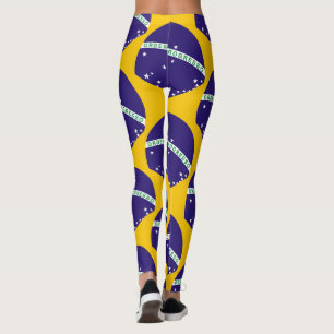 Legging Padrão de bandeira do Brasil
