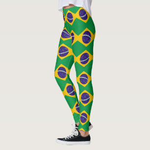 Legging Padrão de bandeira do Brasil