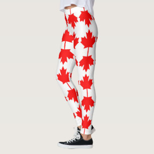 Legging Padrão de bandeira do Canadá