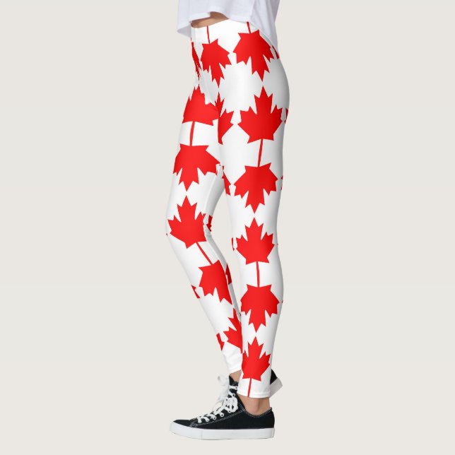 Legging Padrão de bandeira do Canadá (Esquerda)